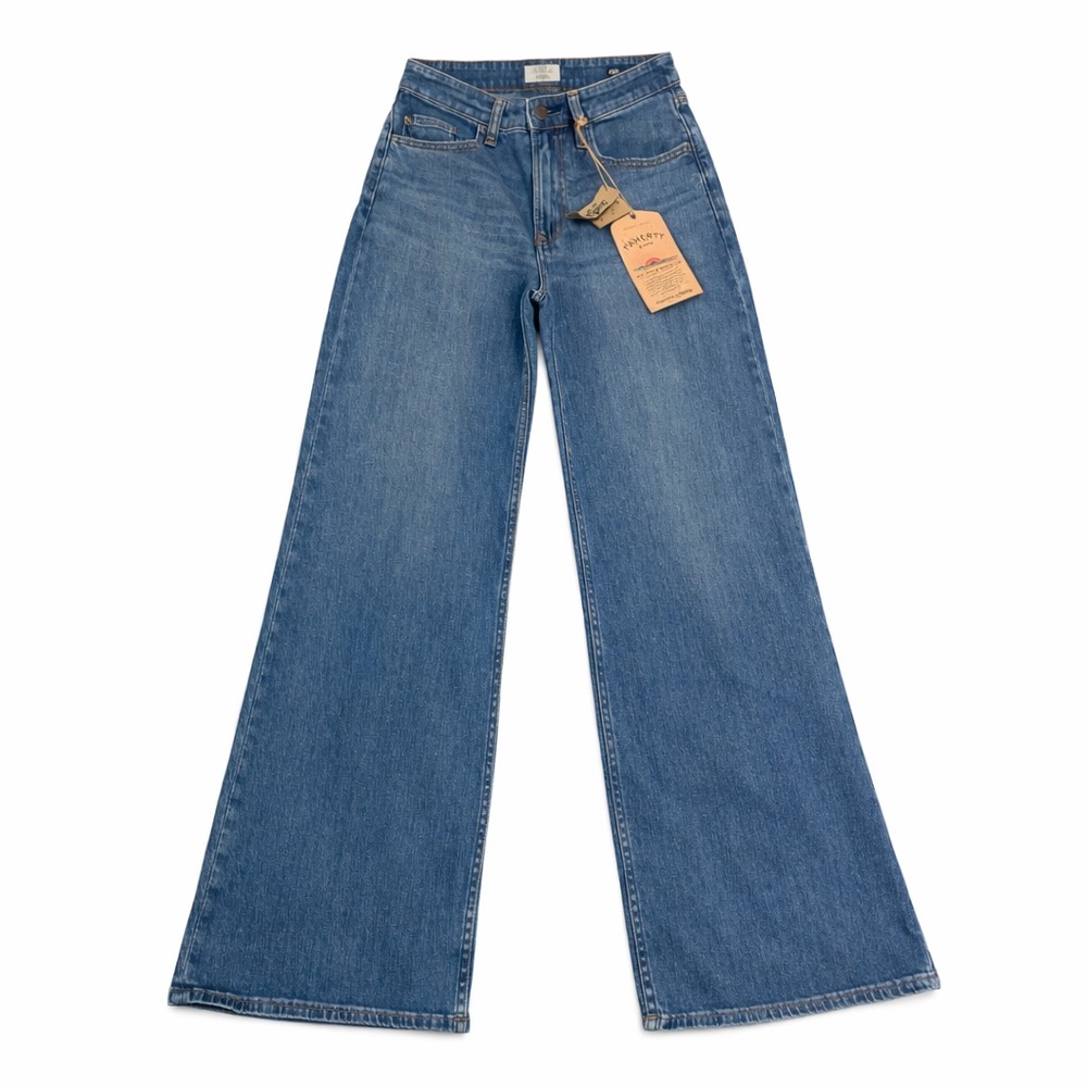 Faherty Light Blue Wide-Leg Jeans - Picture 2 of 16